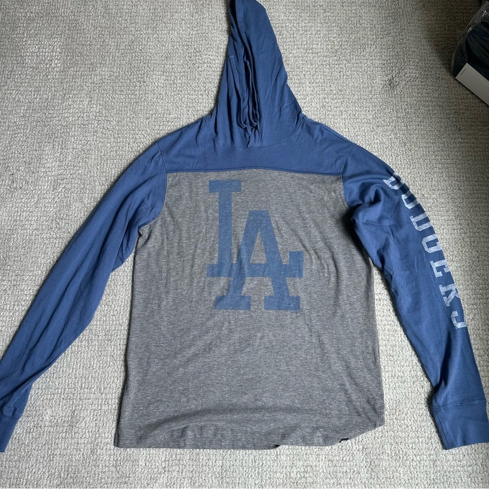 ‘47 Men’s Los Angeles Dodgers Franklin Wooster Pullover Hoodie, Small, New